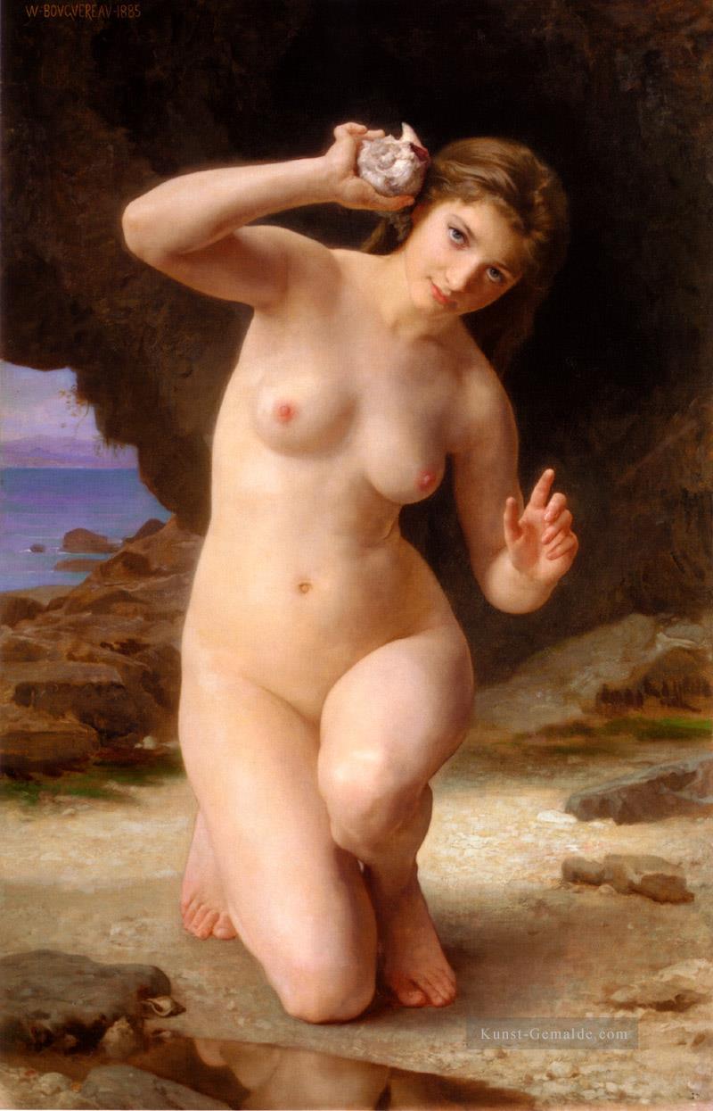 FemmeAuCoquillage 1885 William Adolphe Bouguereau Ölgemälde
